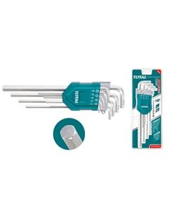 Набор ключей шестигранных 1,5-10 мм длинных THT106192 (9 шт) Total