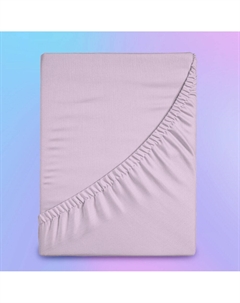 Простыня на резинке поплин 160х200х25 розовый кварц ТТ-00299568 Uniqcute