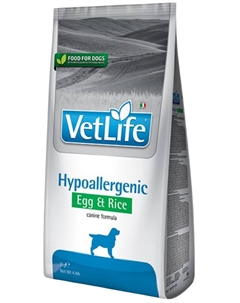 Корм для собак Vet Life Hypoallergenic Egg&Rice Dog 2 кг Farmina