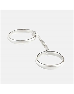 Кольцо на две фаланги покрытое серебром 1.0 Shine & beauty