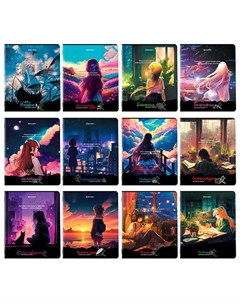 Тетради предметные комплект АНИМЕ Brauberg