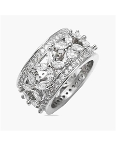 Кольцо покрытое серебром с кристаллами Swarovski Shine & beauty