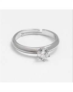 Кольцо безразмерное покрытое серебром с кристаллами Swarovski Shine & beauty