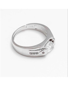 Кольцо безразмерное покрытое серебром с кристаллами Swarovski Shine & beauty