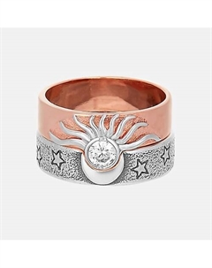 Кольцо покрытое золотом с фианитами Shine & beauty