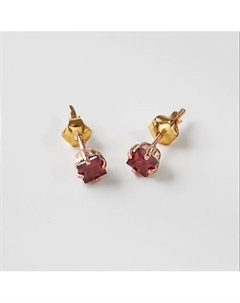 Серьги-гвоздики покрытые золотом с фианитом Shine & beauty