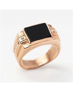 Кольцо мужское покрытое золотом с ювелирным стеклом PRECIOSA Shine & beauty