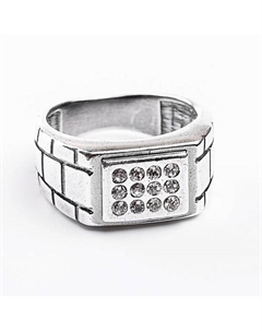 Кольцо мужское покрытое серебром с ювелирным стеклом PRECIOSA Shine & beauty