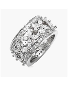 Кольцо покрытое серебром с кристаллами Swarovski Shine & beauty