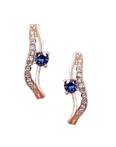 Серьги-гвоздики покрытые золотом с ювелирным стеклом PRECIOSA Shine & beauty