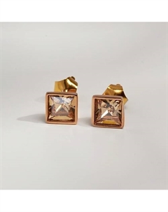 Серьги-гвоздики покрытые золотом с ювелирным стеклом PRECIOSA Shine & beauty