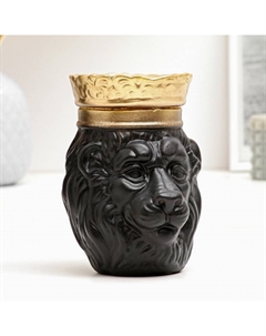 Копилка для денег «Лев в короне», гипс, чёрный, 16 см Хорошие сувениры