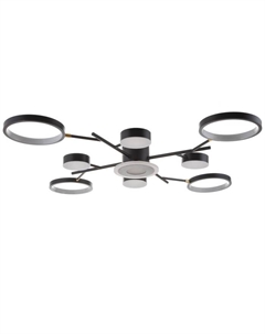 Люстра с ПДУ 2300/9BK LED 190 Вт 3000-6000К черный 85×85×9 см Bayerlux