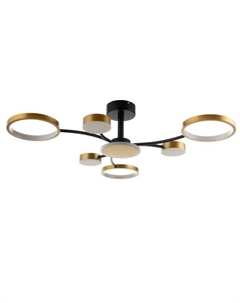 Люстра с ПДУ 2299/7GD LED 136 Вт 3000-6000К золото 77×77×18 см Bayerlux