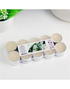 Набор чайных свечей ароматических в термоусадке "Жасмин", 3,8х1,6 см, 3,5 ч, 12 г, 20 штук Омский свечной завод