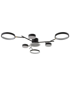 Люстра с ПДУ 2300/7BK LED 150 Вт 3000-6000К черный 75×75×9 см Bayerlux