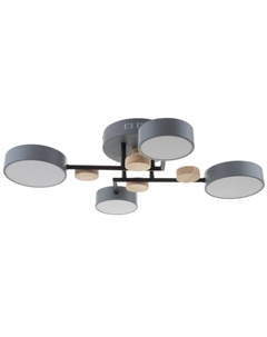 Люстра с ПДУ 2297/4GR LED 96Вт 3000-6000К серый 63х46х14 см Bayerlux