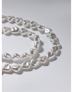 Бусы «Тогл» с жемчугом, шар №6, белые, L=40 см Qf