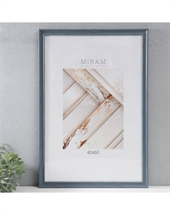 Фоторамка для фото 40×60 см Gallery, пластик, серый, (пластиковый экран) Miram