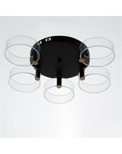 Люстра 1697/5 LED 100Вт 3000-6000К черный 60х60х12 см Bayerlux