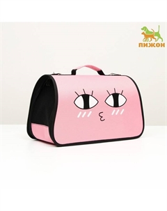 Сумка - переноска для животных "Воздушный поцелуй", розовая, размер L, 53 х 21 х 29 см Пижон