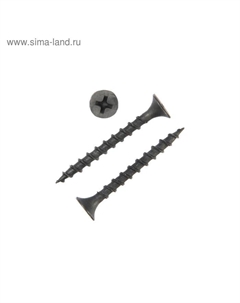 Саморез 3.5×35 мм PREMIUM, потай, крупная резьба, шлиц PH, фосфатированный, 1 кг Tundra