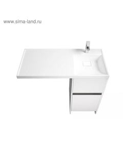 Тумба под раковину Лондри 40 белый с фасадом 1A236001LH010 Aquaton