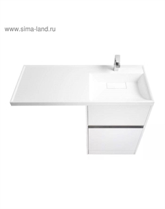 Тумба под раковину Лондри 60 белый с фасадом 1A235901LH010 Aquaton