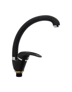 Смеситель для кухни Accoona A4040F, однорычажный, с гайкой, черный