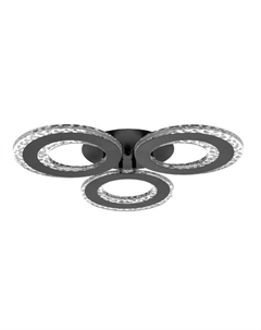 Люстра с ПДУ 1097/3BK LED 114 Вт диммер черный 46×46×8 см Bayerlux