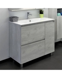 Тумба-умывальник «Верона-90», дуб белый с раковиной Quadro 90 Comforty