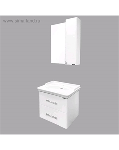 Зеркало шкаф для ванной комнаты «Неаполь 65», 650×800 мм, цвет белый глянец Comforty