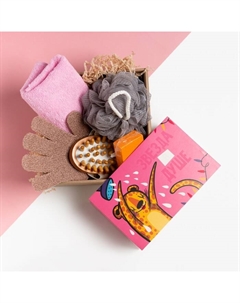 Подарочный набор "Звезда в душе" полотенце 30х60 см и банные аксессуары Этель