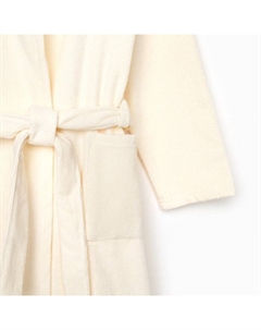 Халат махровый детский Follow me, размер 32 (110-116 см), бежевый Этель
