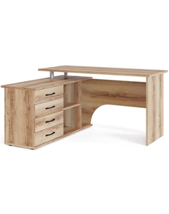 Стол компьютерный «КСТ - 109 Л», угол левый, 3 ящика, 1400×1270×750 мм, цвет дуб делано Сокол