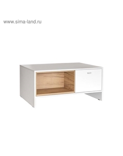 Столик журнальный «Бэль 03.235», 930×600×432 мм, цвет белый премиум/дуб золотой крафт Mobi