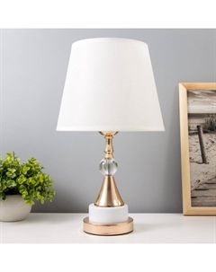 Настольная лампа «Марфа» Е27 40 Вт бело-золотой 22×22×40 см Risalux