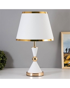 Настольная лампа «Елизавета» E27 40 Вт бело-золотой 25×25×37 см Risalux