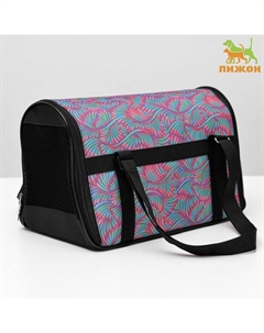 Сумка - переноска для животных, раскладная, нейлон, 35 х 20 х 22 см, микс расцветок Пижон
