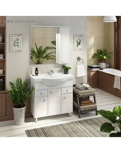 Тумба-умывальник «Сочи-85» белая с раковиной «Сенеж 87» Comforty