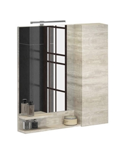 Зеркало шкаф для ванной комнаты «Верона 75», 750×800 мм, цвет дуб белый Comforty