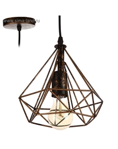 Светильник «Блум» 1×40 Вт E27 черный-золото 25×20×100 см Bayerlux