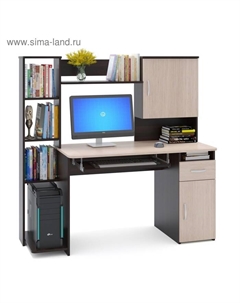 Компьютерный стол «. КСТ-11.1», 1486×600×1440 мм, цвет корпус венге / фасад белёный дуб Сокол