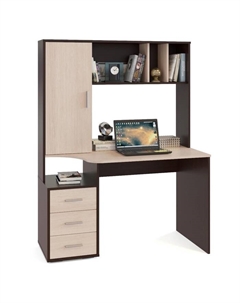 Компьютерный стол «. КСТ-16», 1200×600×1600 мм, цвет венге / белёный дуб Сокол