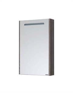 Зеркало - шкаф для ванной комнаты «Сильва 50», с LED подсветкой, 500×140×780 мм, цвет дуб макиато Aquaton