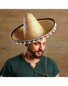 Карнавальная шляпа «Сомбреро», солома, р-р. 56-58 Страна карнавалия