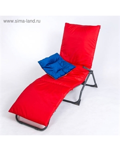 Подушка-матрас водоотталкивающ. 195×63×3.5 см, оксфорд 100% пэ, красный, синтетическое волокно Wowpuff