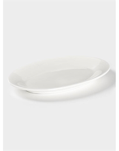Блюдо White Label, 30.5×20×3 см, фарфор, овальное, белое Доляна
