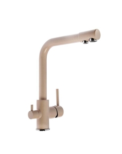 Смеситель для кухни Accoona A5179-4E, с выходом для питьевой воды, латунь, бежевый