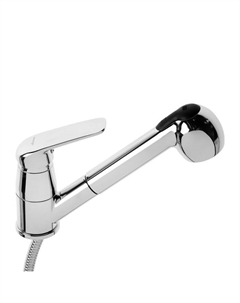 Смеситель для кухни Accoona A5416, с вытягивающейся лейкой, латунь, хром